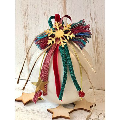 ΧΡΙΣΤΟΥΓΕΝΝΙΑΤΙΚΗ ΓΥΑΛΙΝΗ ΜΠΑΛΑ 10CM