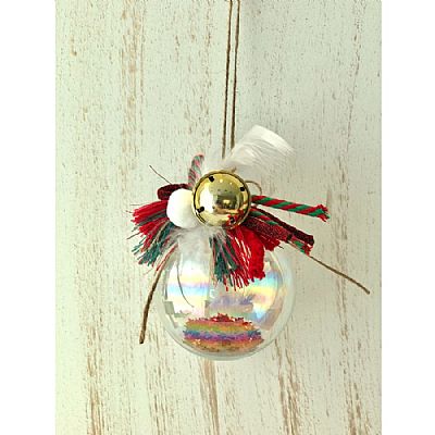 ΧΡΙΣΤΟΥΓΕΝΝΙΑΤΙΚΗ ΓΥΑΛΙΝΗ ΜΠΑΛΑ 8CM