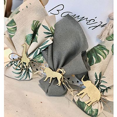 ΜΠΟΜΠΟΝΙΕΡΑ ΒΑΠΤΙΣΗΣ COMPOSE ΥΦΑΣΜΑΤΑ ΜΕ ΧΡΥΣΑ ΖΩΑΚΙΑ-ΣΧ598-1