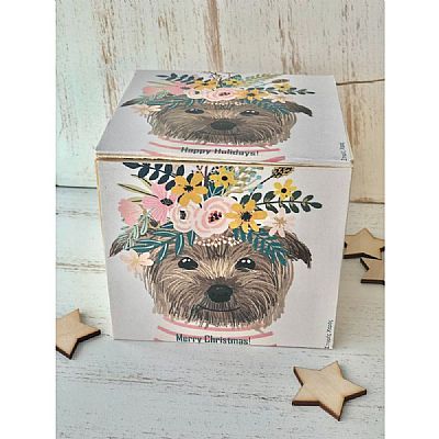 ΧΡΙΣΤΟΥΓΕΝΝΙΑΤΙΚΗ ΜΠΑΛΑ ΣΕ ΞΥΛΙΝΟ ΚΟΥΤΙ-12X12X12CM