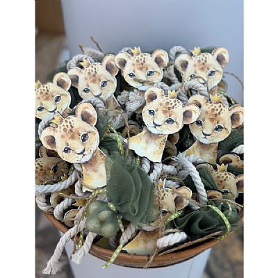 ΜΠΟΜΠΟΝΙΕΡΑ ΒΑΠΤΙΣΗΣ ΚΡΕΜΑΣΤΟ ΛΙΟΝΤΑΡΑΚΙ ΜΕ ΜΑΓΝΗΤΗ-6469