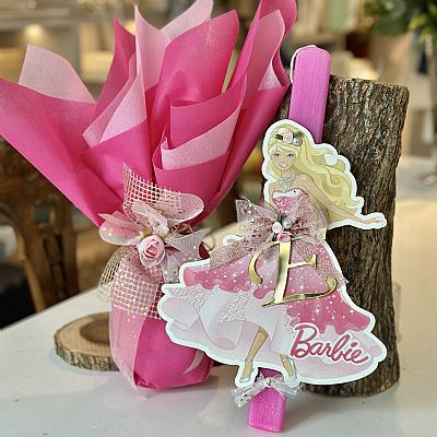 ΠΑΣΧΑΛΙΝΟ ΣΕΤ BARBIE ΜΕ ΑΥΓΟ- ΑΡΩΜΑΤΙΚΗ ΛΑΜΠΑΔΑ ΜΕ ΜΟΝΟΓΡΑΜΜΑ ΤΣΑΝΤΑ ΠΛΑΤΗΣ κ ΣΕΤ ΟΜΟΡΦΙΑΣ 11τεμ-90078