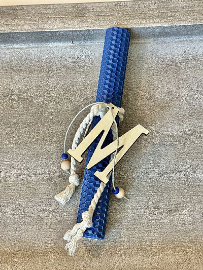 ΠΑΣΧΑΛΙΝΗ ΛΑΜΠΑΔΑ ΑΠΟ ΦΥΣΙΚΗ ΚΗΡΗΘΡΑ ΜΕ ΜΟΝΟΓΡΑΜΜΑ.