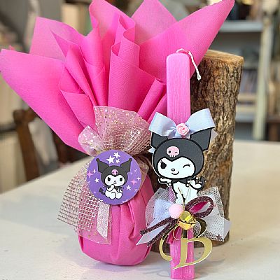 ΠΑΣΧΑΛΙΝΟ ΣΕΤ KUROMI ΜΕ ΑΡΩΜΑΤΙΚΗ ΛΑΜΠΑΔΑ κ ΣΟΚΟΛΑΤΕΝΙΟ ΑΥΓΟ.8075
