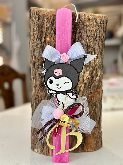 ΠΑΣΧΑΛΙΝΗ ΑΡΩΜΑΤΙΚΗ ΛΑΜΠΑΔΑ KUROMI ΜΕ ΜΟΝΟΓΡΑΜΜΑ-20035