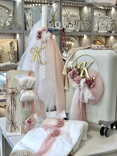 ΣΕΤ ΒΑΠΤΙΣΗΣ ΡΟΜΑΝΤΙΚΟ ΜΕ ΜΟΝΟΓΡΑΜΜΑ