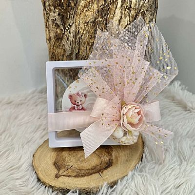 ΜΠΟΜΠΟΝΙΕΡΑ ΒΑΠΤΙΣΗΣ ΚΑΔΡΑΚΙ ΜΕ ΑΡΚΟΥΔΑΚΙ