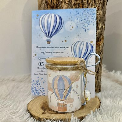 ΜΠΟΜΠΟΝΙΕΡΑ ΒΑΠΤΙΣΗΣ ΓΥΑΛΙΝΟ ΒΑΖΟ ΜΕ ΞΥΛΙΝΟ ΚΑΠΑΚΙ